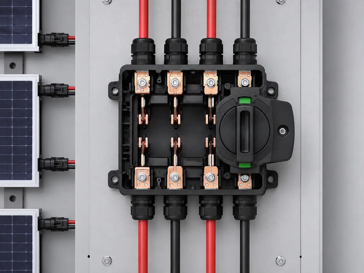 DC Isolator Pole and Wiring Arrangements Four-pole DC isolator wiring arrangements for a solar PV circuit