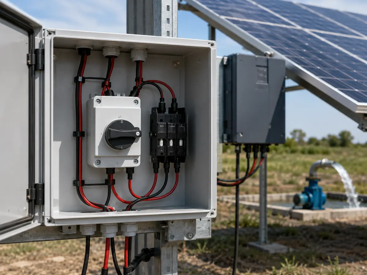 How to Choose a DC Isolator Switch DC isolator switch beside a solar PV array wiring diagram