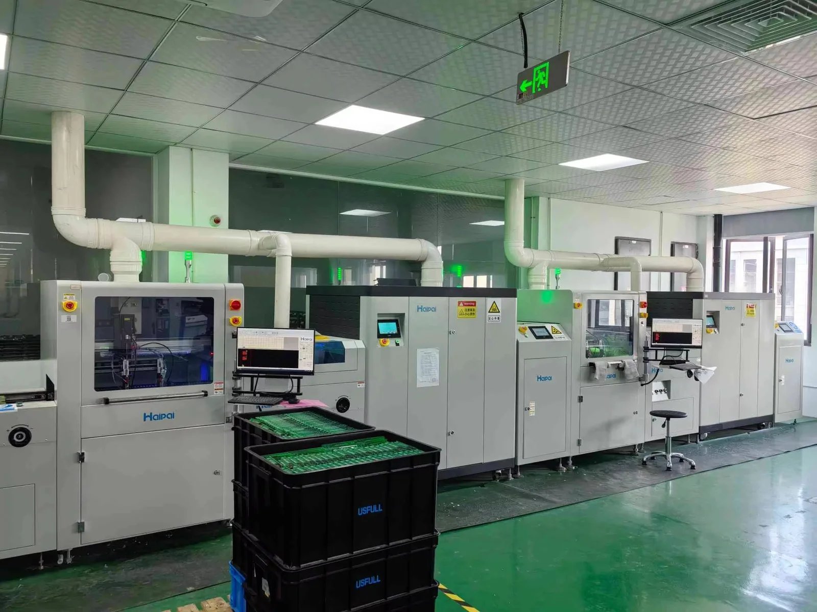 UFELE Automatic PCB Coating Line Automatic PCB coating equipment used in UFELE inverter production