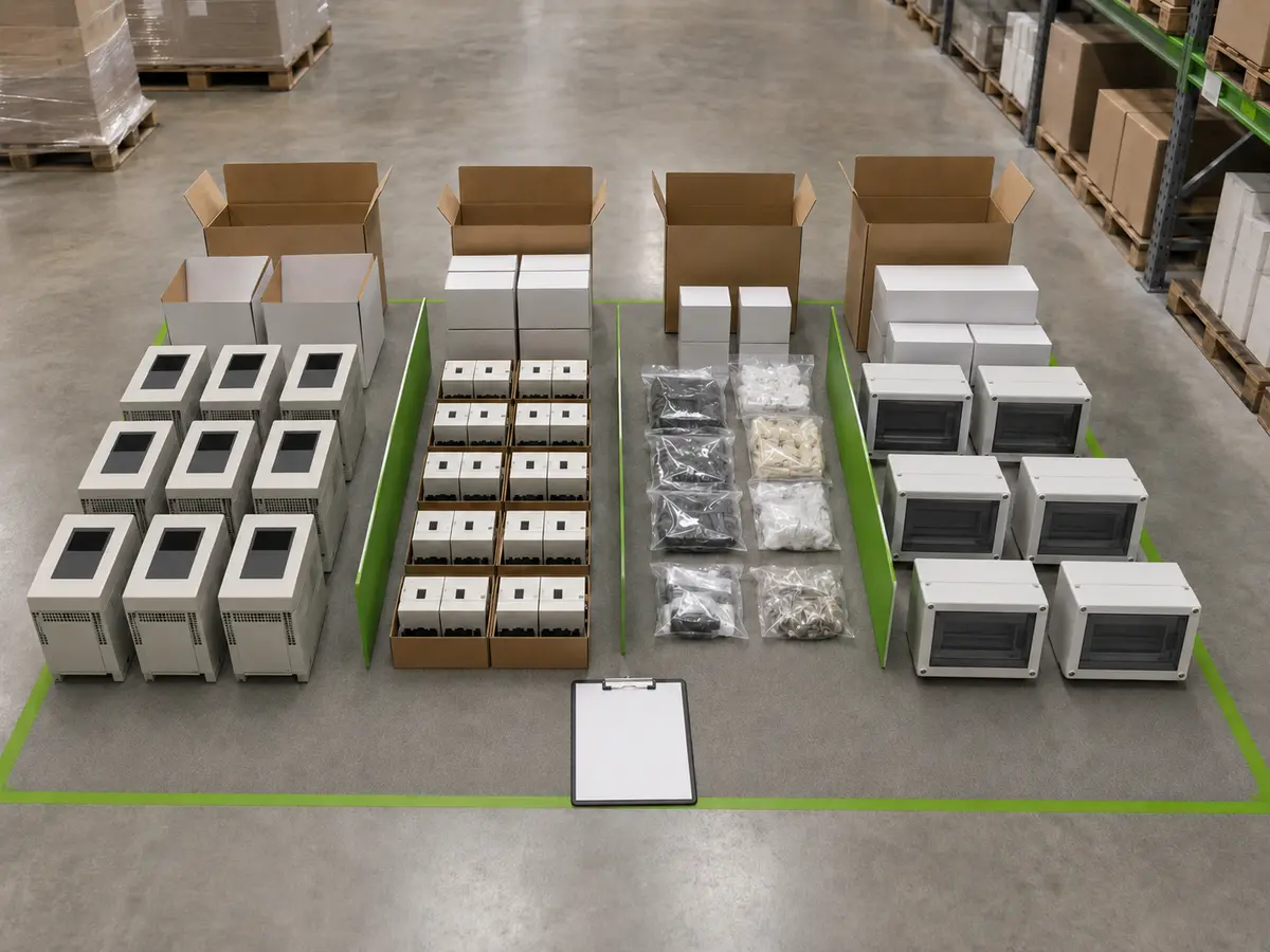 UFELE Warehouse and Packing Control UFELE warehouse and export packing control for mixed electrical product orders