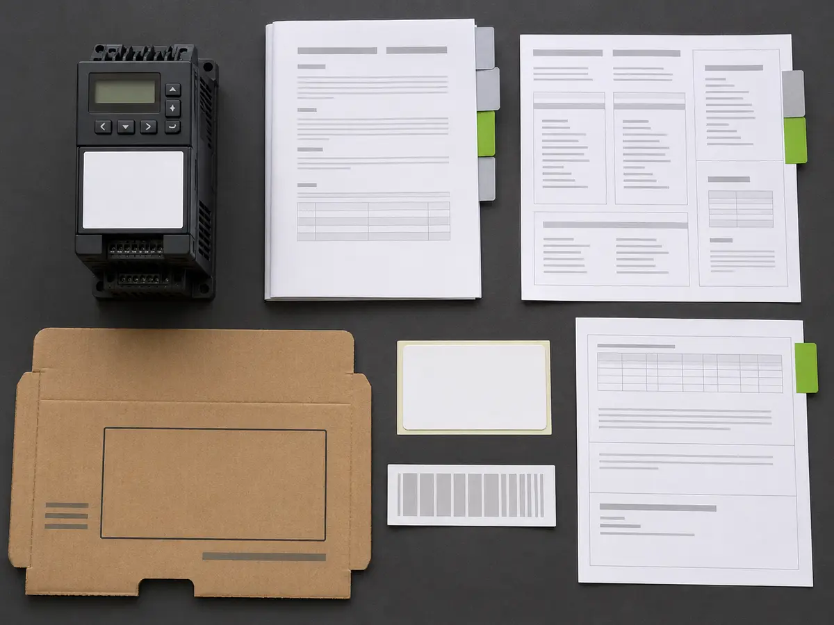 Electrical product label review against model rating and approved artwork